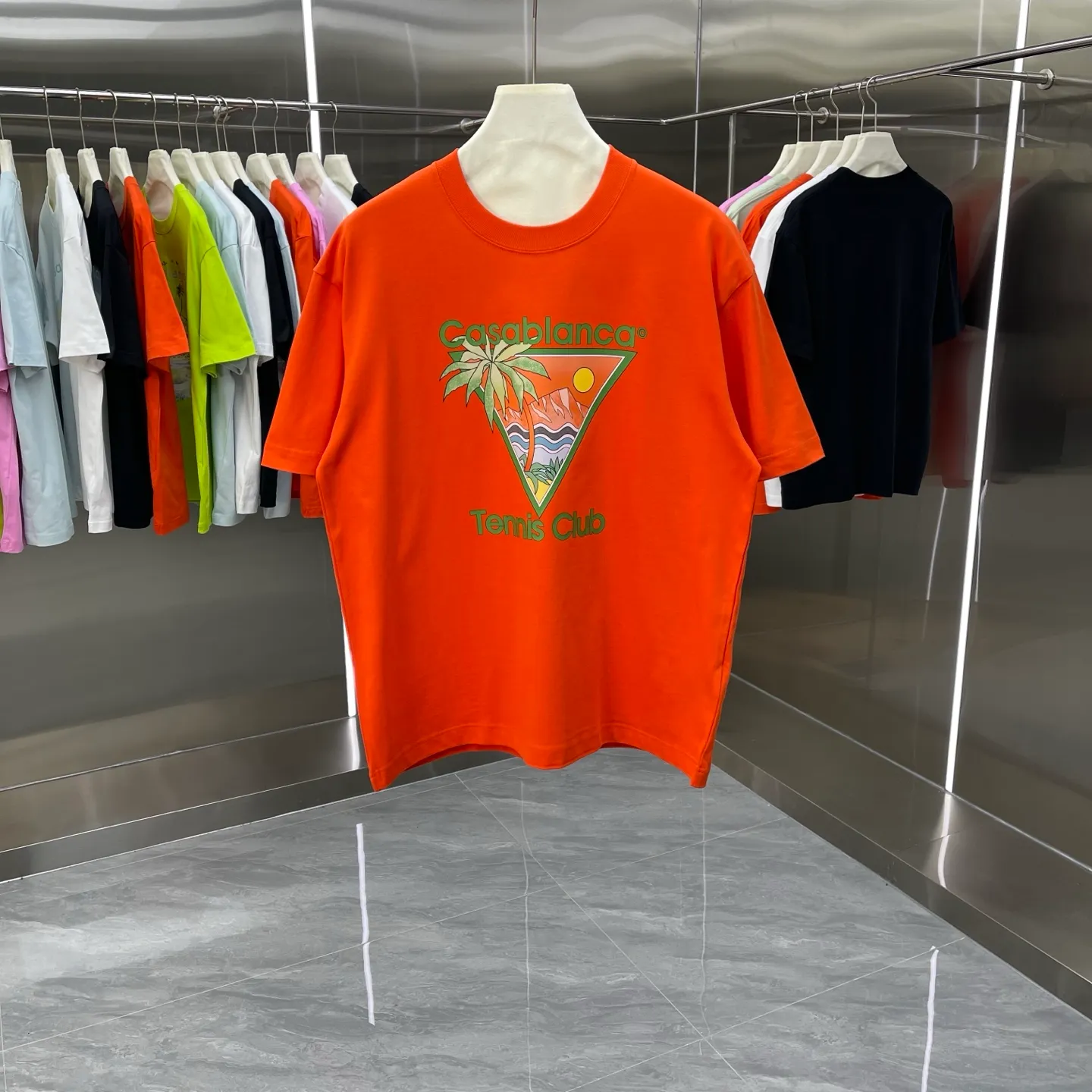 New Arrival Casablanca Classic Series T ～ ， ， 。 ， Classic ， In Stock ！ ：White Black Orange Pink（5 ） Size：S M L XL XXL